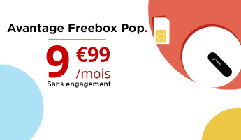 Votre forfait Free à 9,99 Euros avec Freebox Pop !